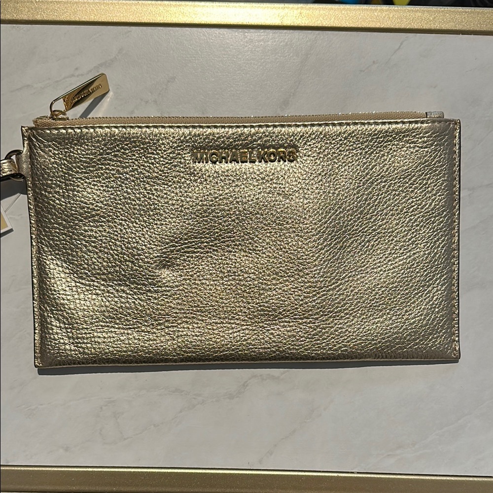 Michael Kors Gold Clutch